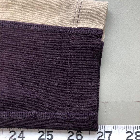 Mondetta Leggings Womens Size Medium Maroon Beige Black Activewear Pants - Picture 4 of 8